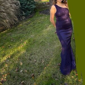 Daisy One Shoulder Purple Dress